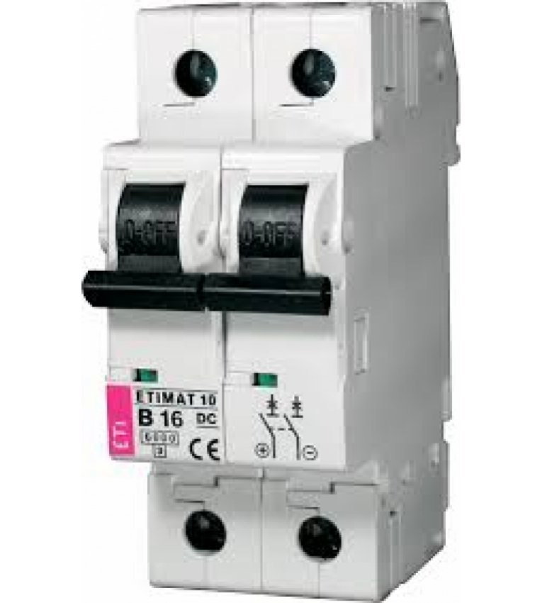 Автоматичний вимикач ETI 002127722 ETIMAT 10 DC 1p В 63A (6kA) - 2127722