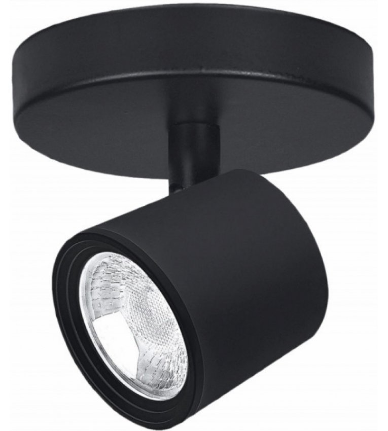Накладной поворотный светильник спот Global GSL-01C 4Вт 4100K на круглой основе (черный) 1-GSL-10441-CB - 1-GSL-10441-CB