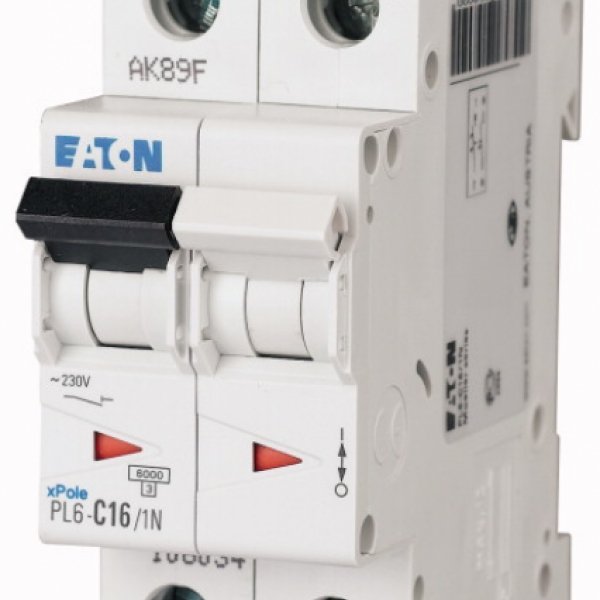 PL6-B16/1N автоматичний вимикач EATON (Moeller) - 106028