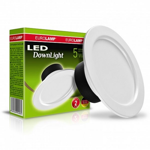 Круглый LED светильник Eurolamp LED-DLR-12/4(Е) 12Вт 4000К - LED-DLR-12/4(Е)