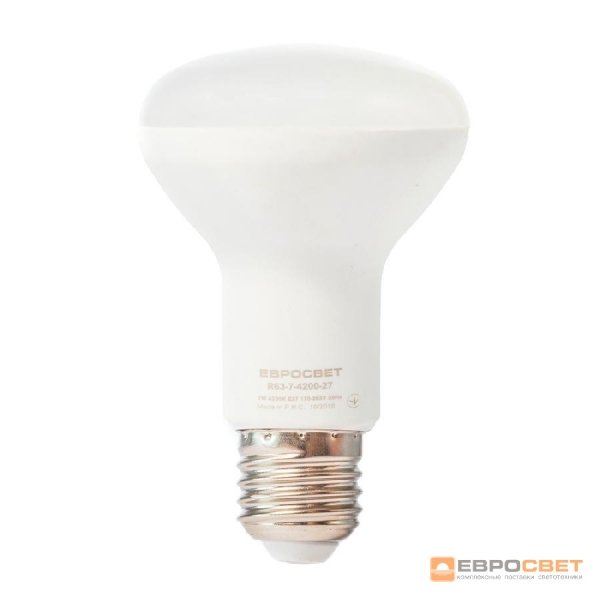 Лампа светодиодная ЕВРОСВЕТ R63-7-4200-27 - 38868