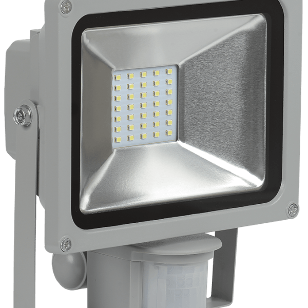 Прожектор LED СДО 05-20Вт з детектором серый IEK IP44 - LPDO502-20-K03