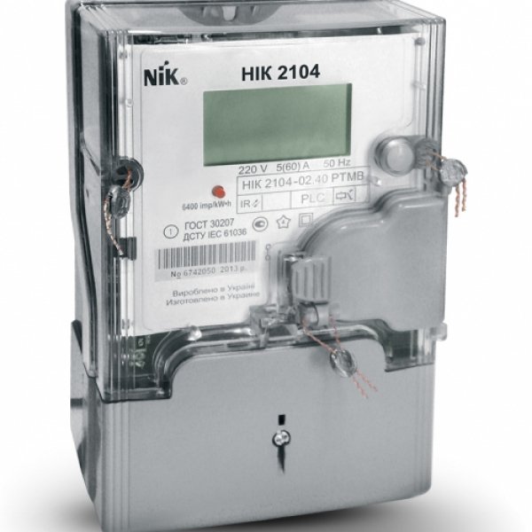 Электросчётчик NIK 2104-02.12P (5-60А +ZigBee радиомодем +реле +RS-485) - NIK 2104-02.12P