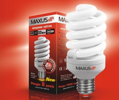 лампи енергозберігаючі спіральні Максус