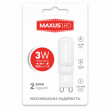 Лампа LED 3Вт Maxus 3000K, G9