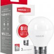 Лампа Led 1-LED-5413 G45 8Вт 3000K, E27 Maxus