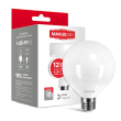 Лампа LED G95 12Вт Maxus 3000K, E27