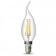 Лампочка LED Eurolamp ArtDeco 4Вт E14 4000K, свічка на вітрі, скло