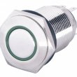 TYJ 16-361 220V зеленая Кнопка металлическая с подсветкой, с фиксацией 1NO+1NC АСКО-УКРЕМ