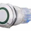 TYJ 19-272 220V зеленая Кнопка металлическая с подсветкой 2NO+2NC АСКО-УКРЕМ