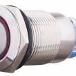 TYJ 19-371 220V красная Кнопка металлическая с подсветкой, с фиксацией 1NO+1NC АСКО-УКРЕМ