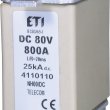 Ножовий запобіжник ETI 004110102 NH-00 80V DC 250A з бойком