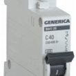 Автоматичний вимикач Generica MVA25-3-040-C ВА47-29 40А 4,5кА (C)