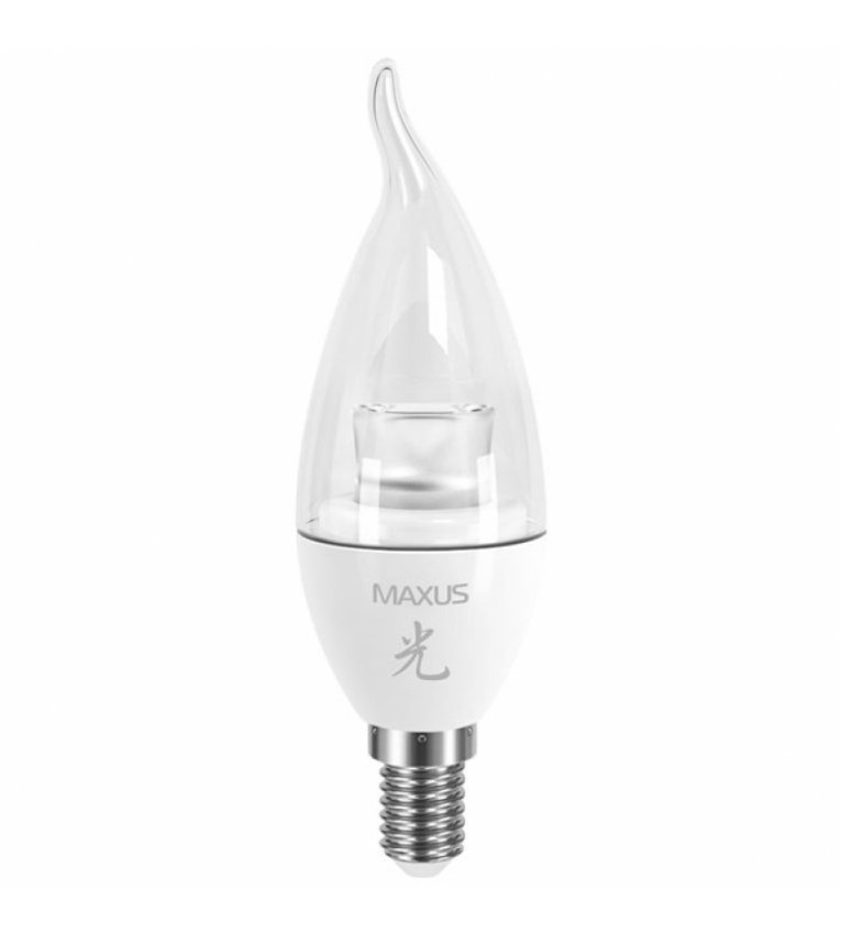 Светодиодная лампа 1-LED-331 C37 CT-C 4Вт Maxus 3000К, Е14 - 1-LED-331