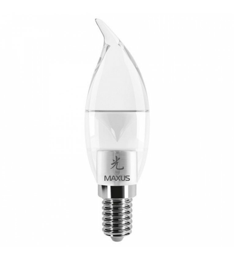 Лампа світлодіодна 1-LED-425 C28 CL-C 3Вт Maxus 3000К, Е14 - 1-LED-425
