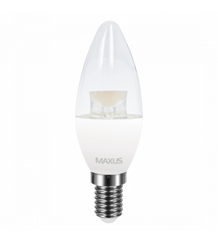 Светодиодная лампочка 1-LED-5313 CL-C 4Вт Maxus 3000К, Е14 - 1-LED-5313
