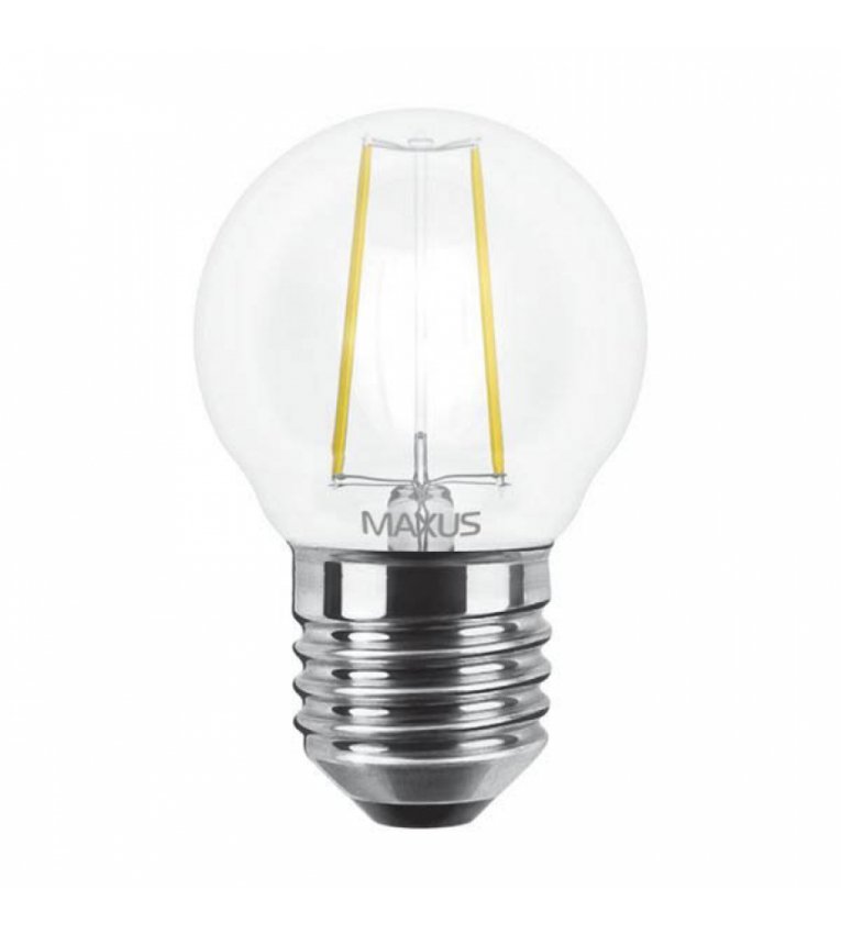 LED лампа 1-LED-545 G45 4Вт Maxus (Filament) 3000К, Е27 - 1-LED-545
