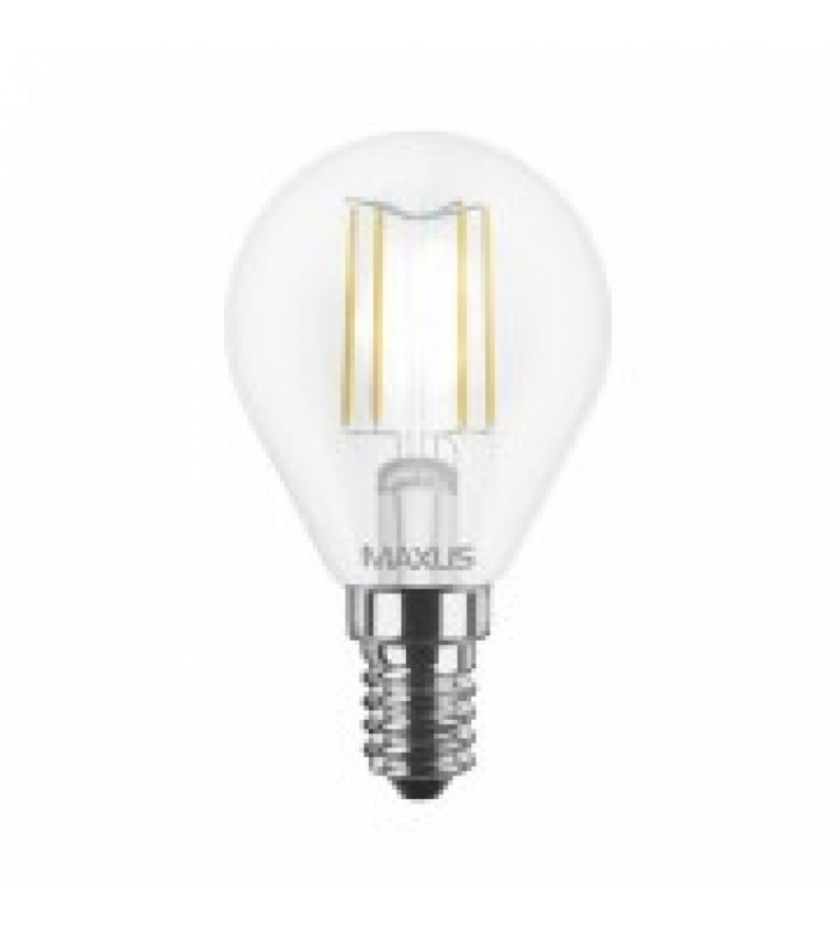 Лампа світлодіодна G45 4Вт Maxus (Filament) 4100К, Е14 - 1-LED-548-01