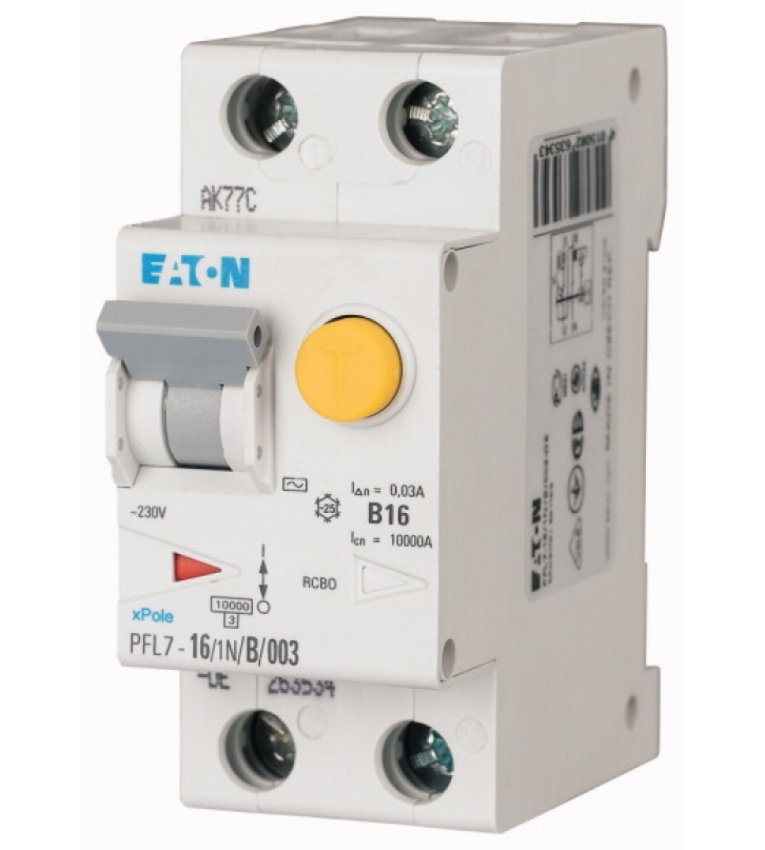 PFL7-16/1N/C/003-G-DE Дифференциальный автоматический выключатель EATON (Moeller) - 263539