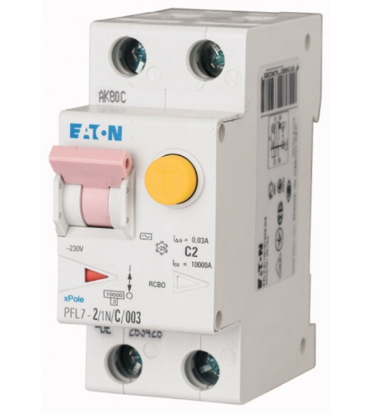 PFL7-2/1N//C/03 диференційний автоматичний вимикач EATON (Moeller) - 165632