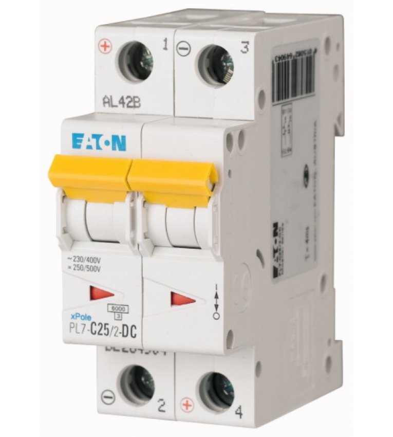 PL7-C25/2-DC автоматичний вимикач постійного струму EATON (Moeller) - 264904