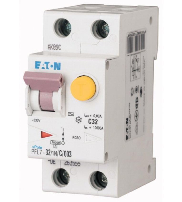 PFL7-32/1N/B/03 диференційний автоматичний вимикач EATON (Moeller) - 165668