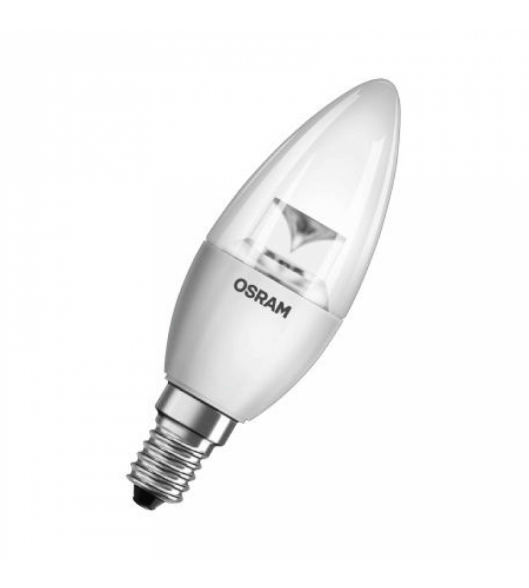 Лампа LED Star прозрачная свеча 5,4Вт 3000К Е14 Osram - 4052899971592