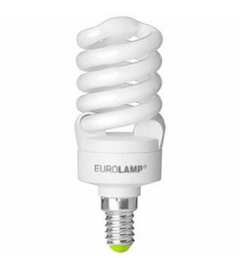 Энергосберегающая лампа 15Вт Eurolamp Spiral T2 4100K, E14 - ES-15144