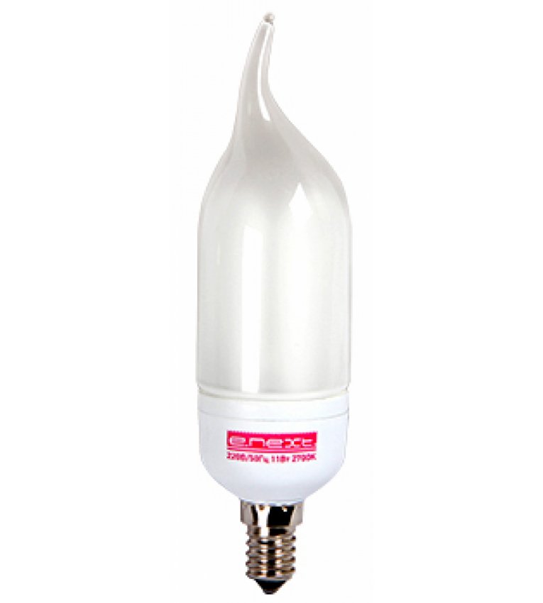 Энергосберегающая лампа 8Вт E-Next e.save.flame Т2 4200К, Е14 - l0640001