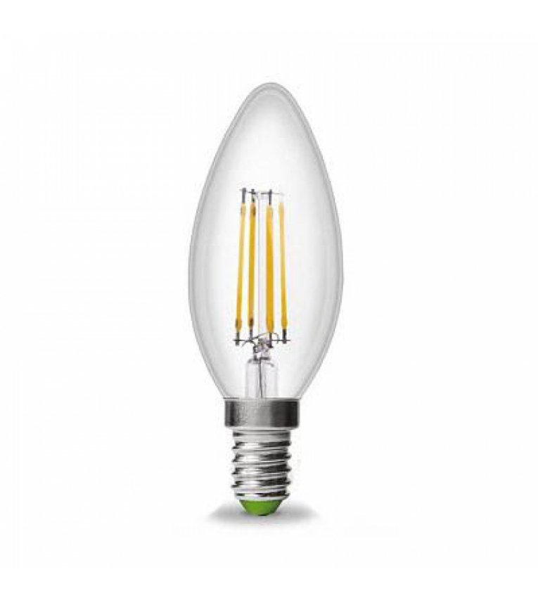 Лампочка LED Eurolamp ArtDeco 4Вт E14 2700K свічка, скло - LED-CL-04142(deco)