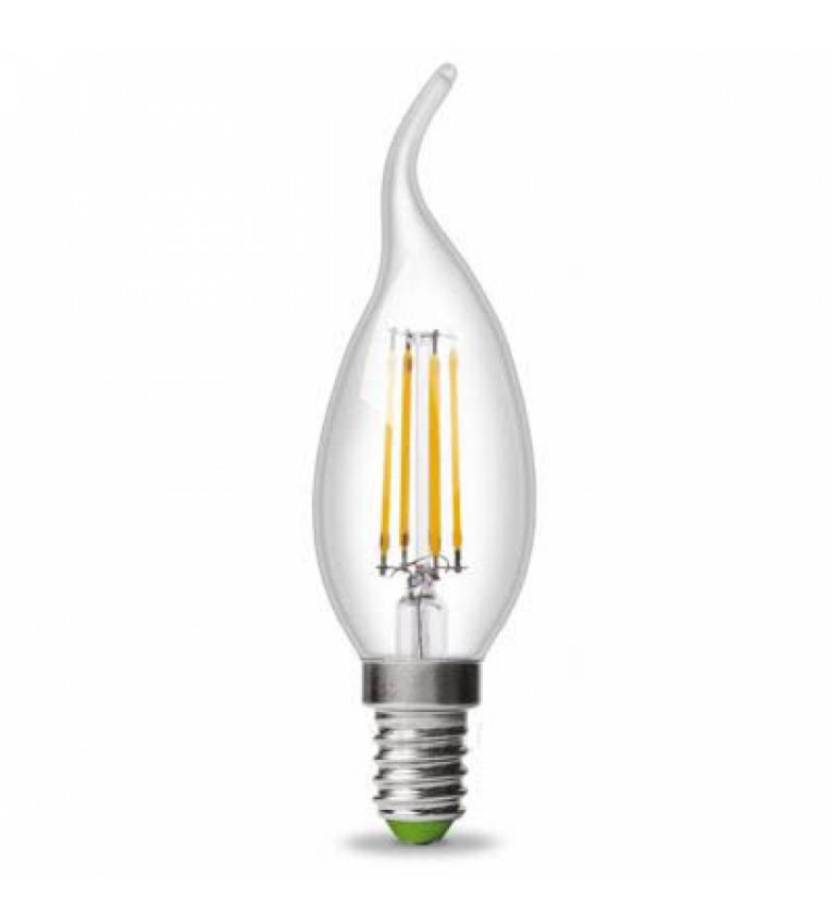 Лампочка LED Eurolamp ArtDeco 4Вт E14 4000K, свічка на вітрі, скло - LED-CW-04144(deco)