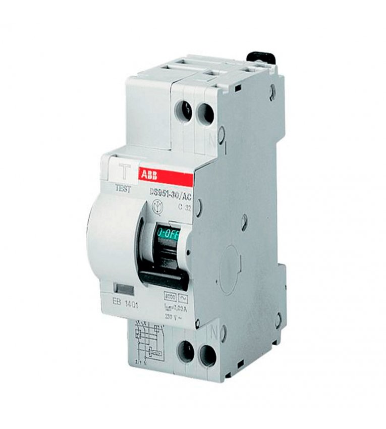 Диференціальний автоматичний вимикач ABB DS 951 AC-C16/0,03A - 16021377
