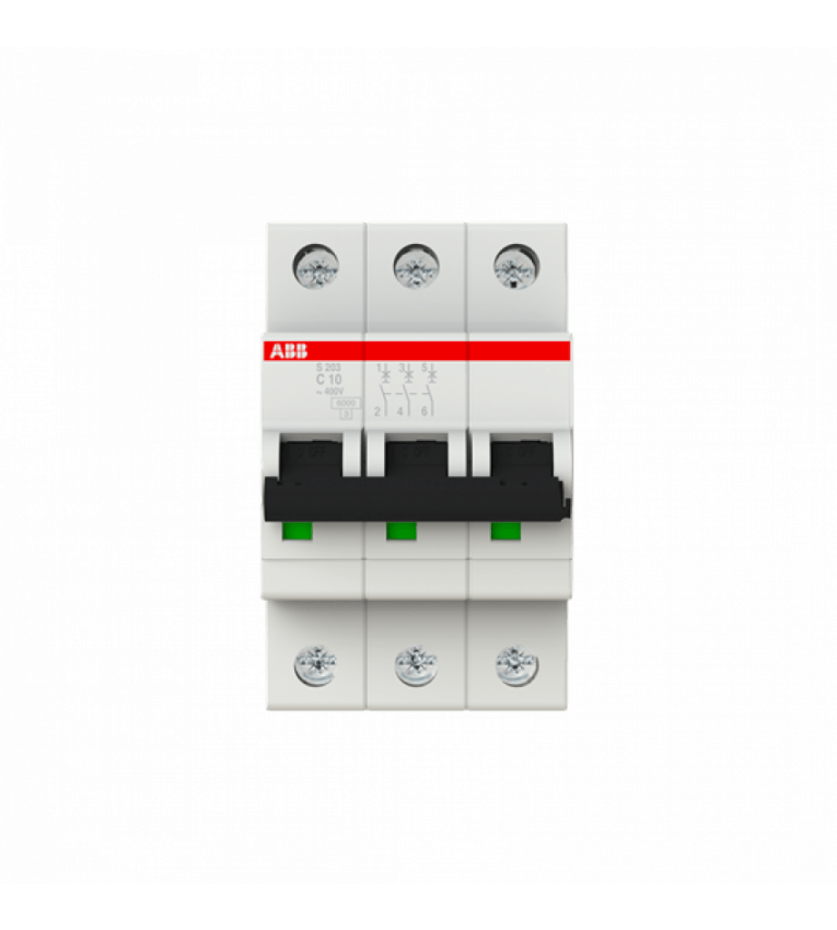 Автоматичний вимикач ABB S203-C10 тип C 10А - 2CDS253001R0104