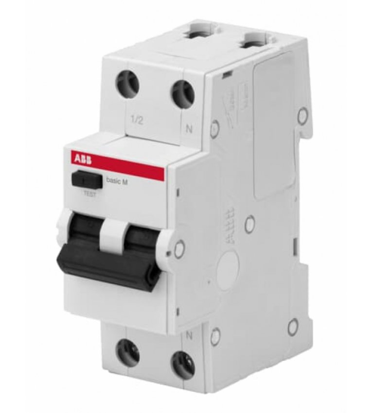 Диференціальний автоматичний вимикач ABB BASIC M 1Р+N 10А 4.5кА - 2CSR645041R1104