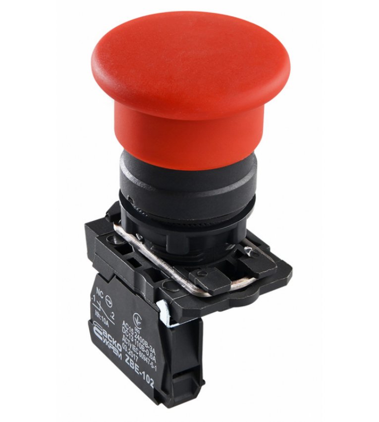 TB5-AC42 Кнопка 'грибок' (d 40 мм) 'Стоп' червона АСКО-УКРЕМ - A0140010168