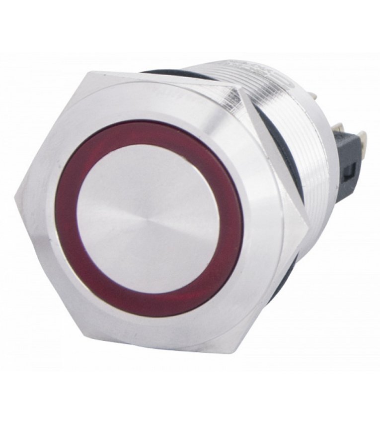 TYJ 22-271 24V красная Кнопка металлическая с подсветкой 1NO+1NC АСКО-УКРЕМ - A0140010142