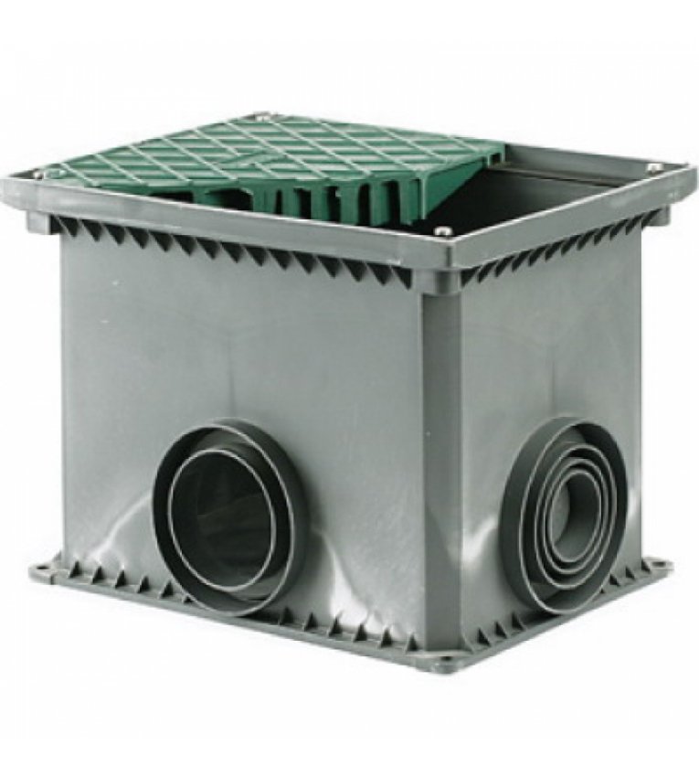Обзорная, распределительная, коммутационная коробка (колодец), для установки в грунт, и в бетон, ввод Ø 50-63-110мм ДКС Украины - 025002
