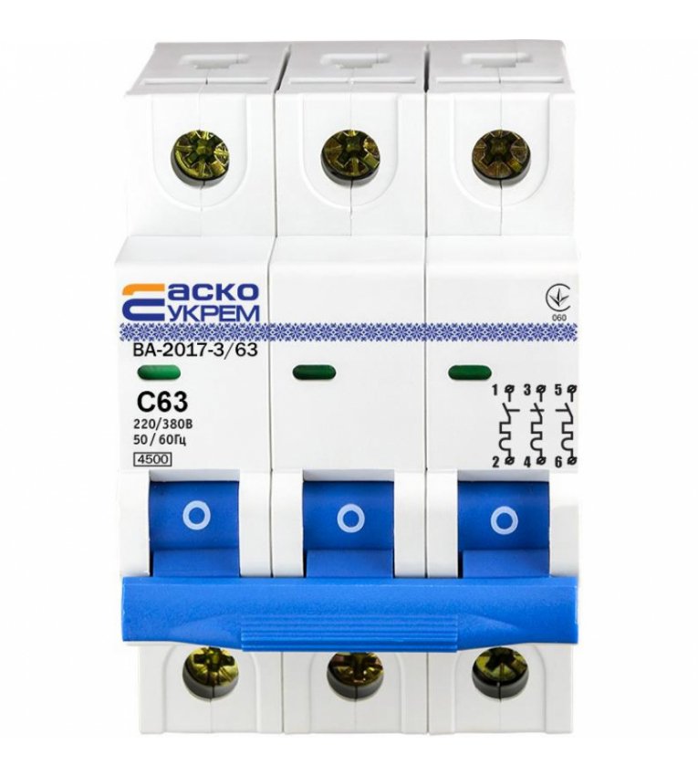 Автоматичний вимикач Аско-Укрем ECO 3p С 63A - ECO010030009
