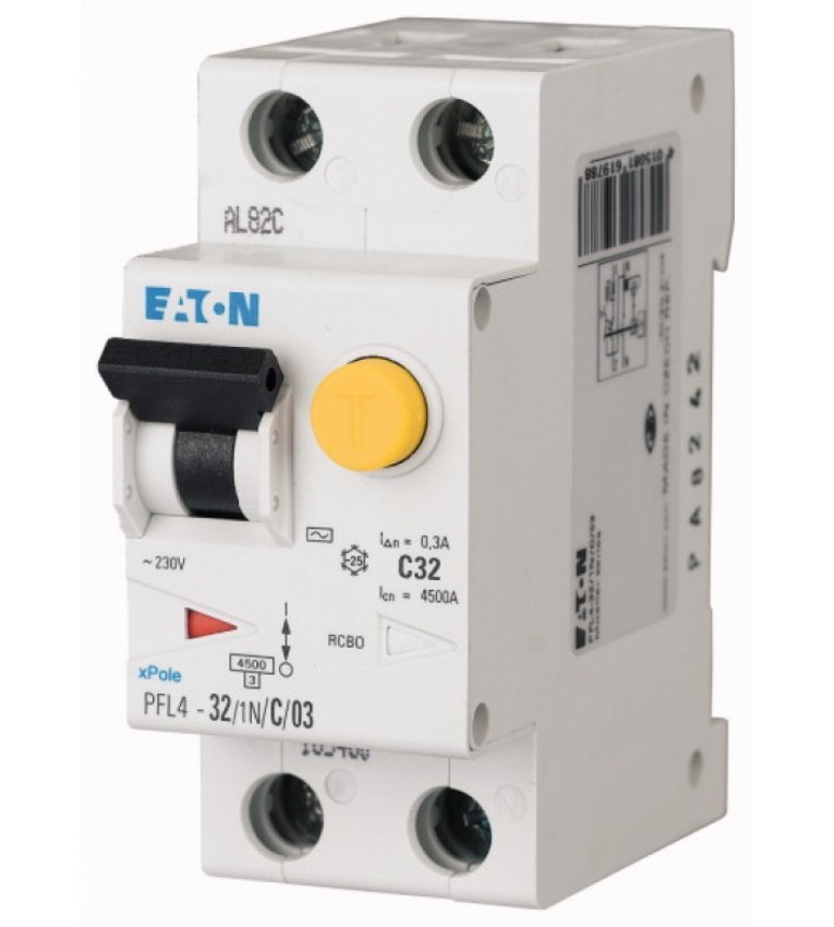 PFL4-20/1N/B/003 Дифференциальный автоматический выключатель EATON (Moeller) - 293292