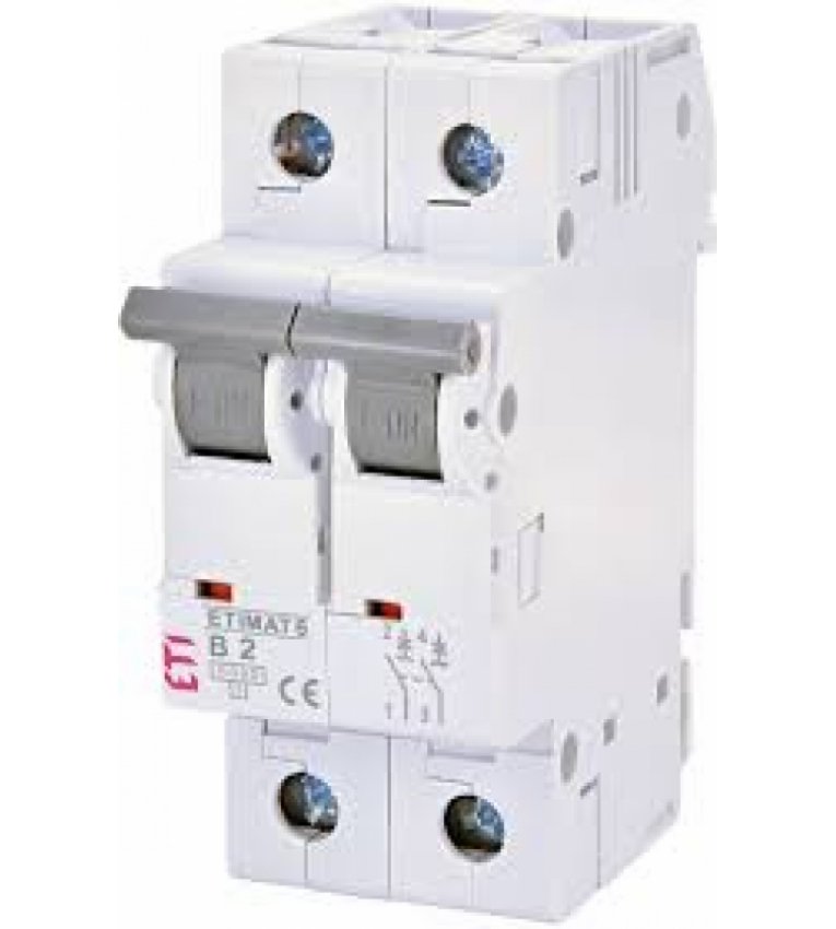 Автоматичний вимикач ETI 002113510 ETIMAT 6 2p B 2А (6 kA) - 2113510