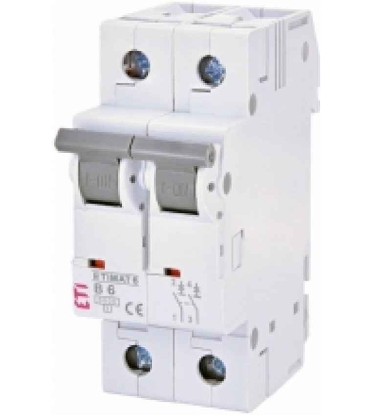 Автоматичний вимикач ETI 002113512 ETIMAT 6 2p В 6А (6 kA) - 2113512