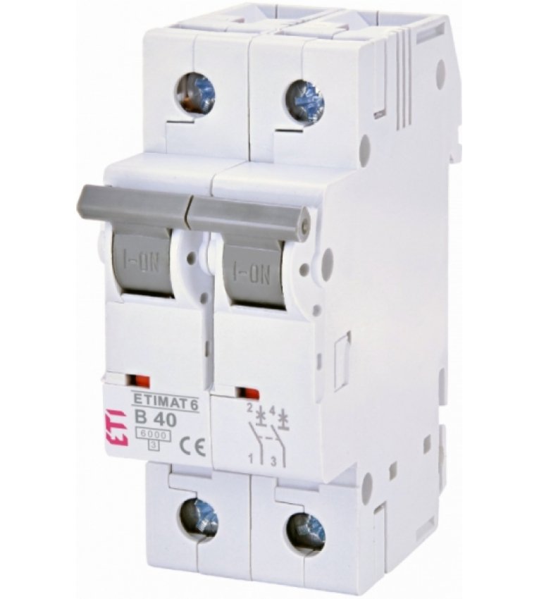 Автоматичний вимикач ETI 002113520 ETIMAT 6 2p В 40А (6 kA) - 2113520