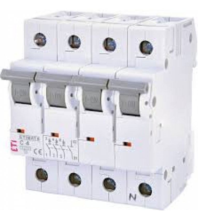 Автоматичний вимикач ETI 002116510 ETIMAT 6 3p+N B 2А (6 kA) - 2116510