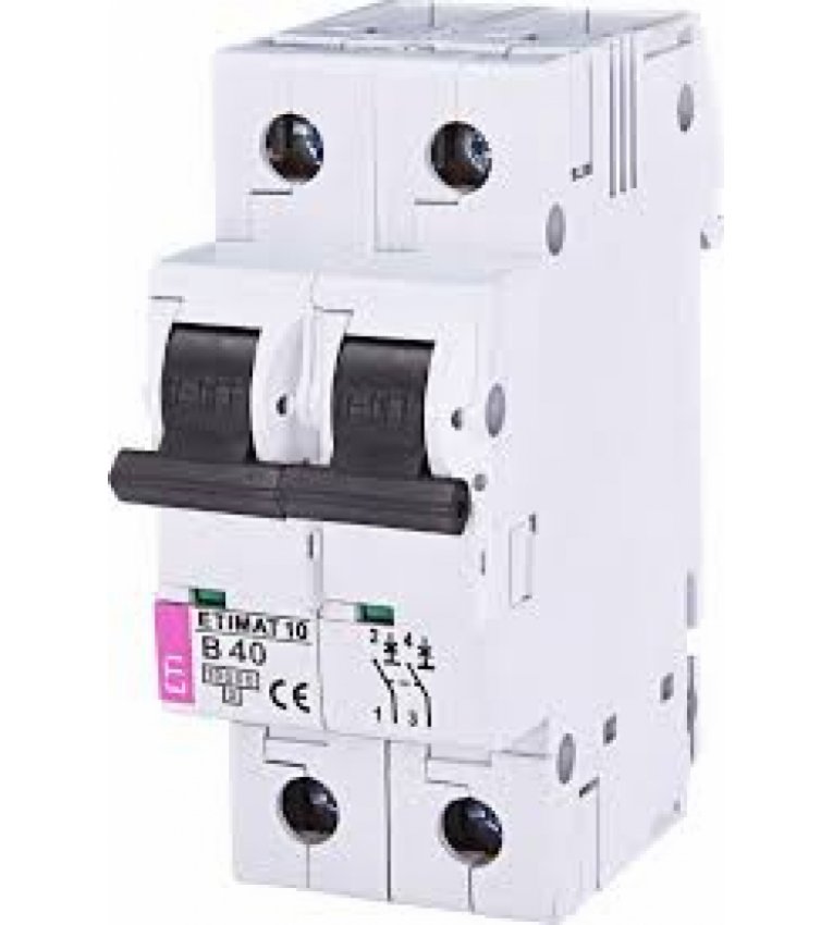 Автоматичний вимикач ETI 002123720 ETIMAT 10 2p B 40А (10 kA) - 2123720