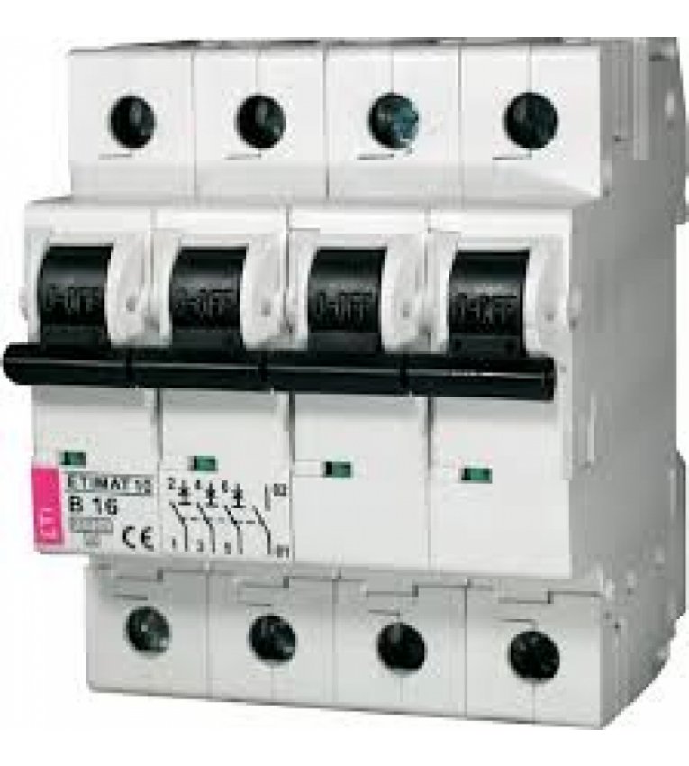 Автоматичний вимикач ETI 002126731 ETIMAT 10 3p+N B 80A (20kA) - 2126731