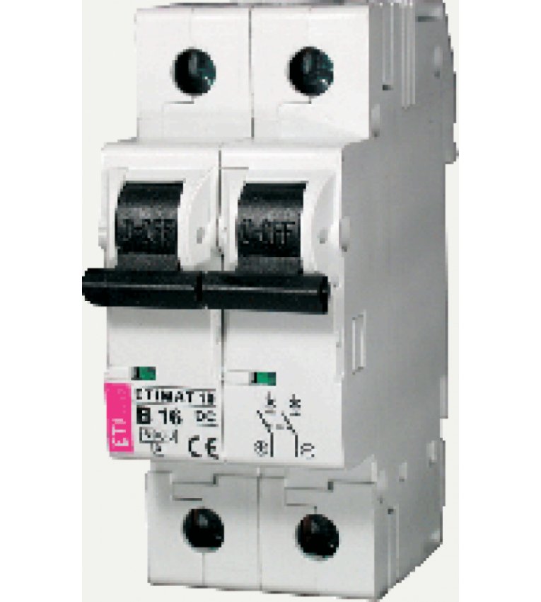 Автоматический выключатель ETI 002128714 ETIMAT 10 DC 2p В 10A (6kA) - 2128714