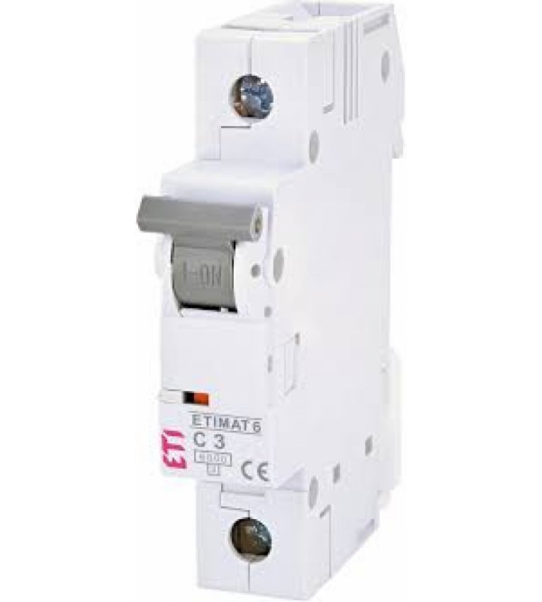 Автоматичний вимикач ETI 002141509 ETIMAT 6 1p C 3А (6 kA) - 2141509