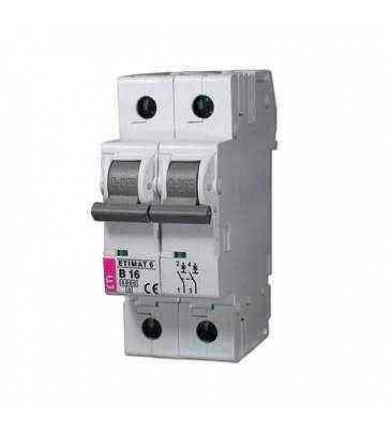 Автоматичний вимикач ETI 002142516 ETIMAT 6 1p+N С 16А (6 kA) - 2142516