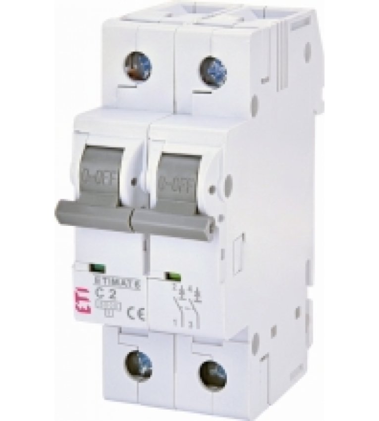 Автоматичний вимикач ETI 002143508 ETIMAT 6 2p C 2A (6kA) - 2143508
