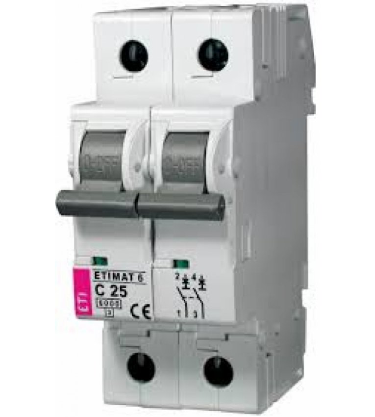 Автоматический выключатель ETIMAT 6 2p С 25А - 2143518